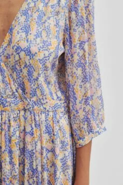 Second Female Poppi Midi Dress - Amparo Blue 10 Second Female Poppi Midi Dress - Amparo Blue -Second Female Salg 56817 5100 14