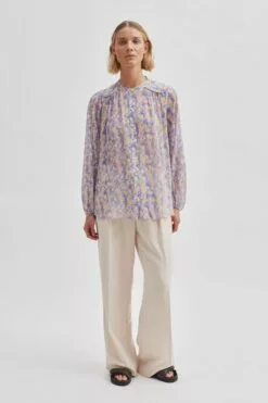 Second Female Poppi Shirt - Amparo Blue -Second Female Salg 56818 5100 14