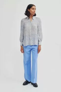 Second Female Mallow Shirt - Amparo Blue -Second Female Salg 56820 5100 14