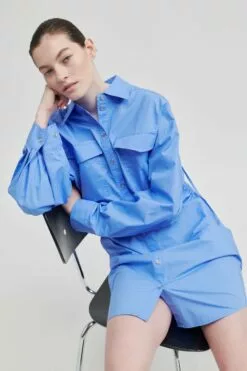 Second Female Enara Dress - Cornflower Blue -Second Female Salg 56825 5087 13