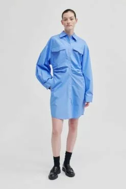 Second Female Enara Dress - Cornflower Blue -Second Female Salg 56825 5087 14