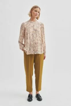 Second Female Cosmos Shirt - Dark Chalk -Second Female Salg 56857 1033 13