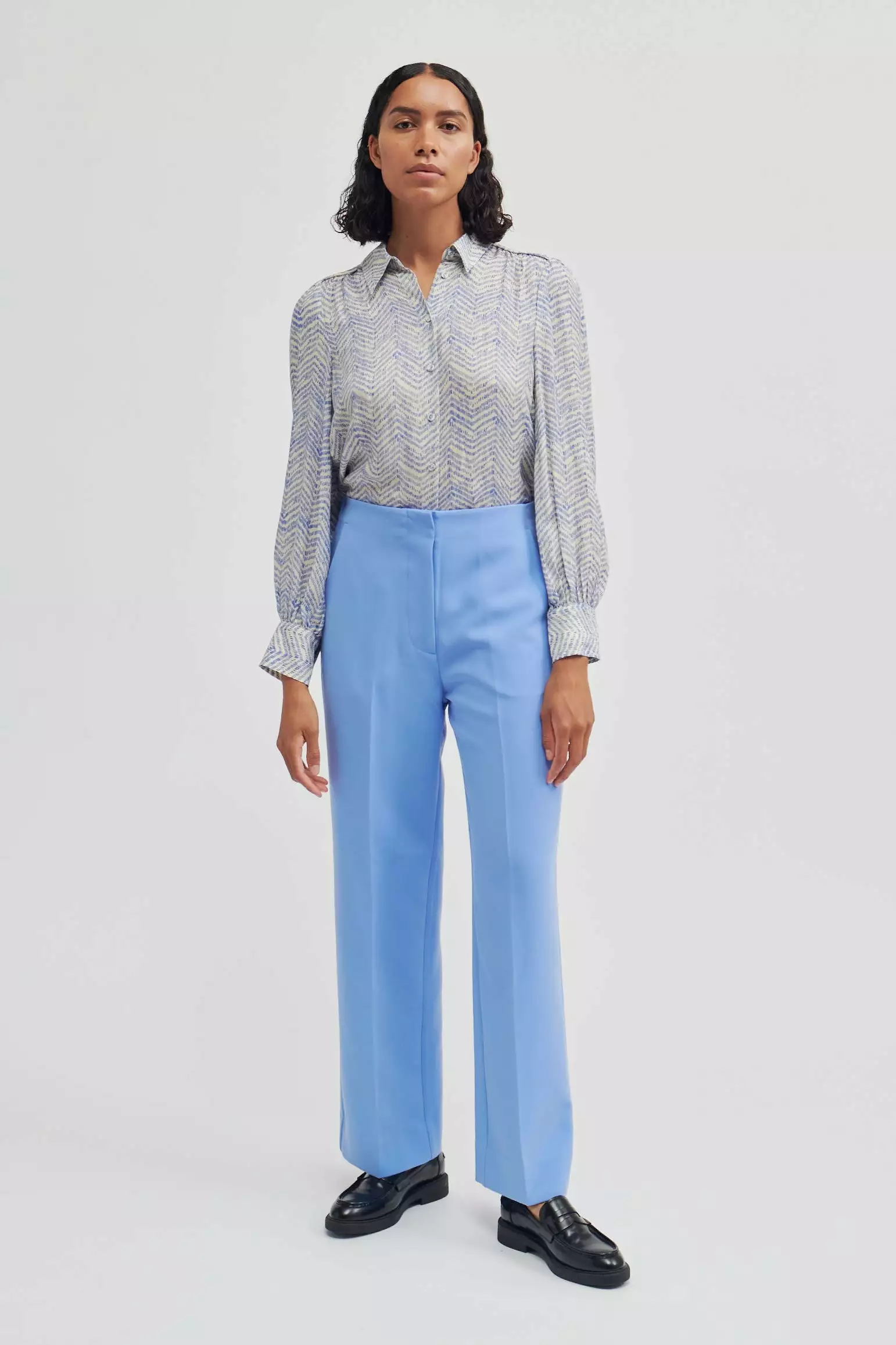 Second Female Levien Classic Trousers - Cornflower Blue 2 Second Female Levien Classic Trousers - Cornflower Blue - Bilde 2