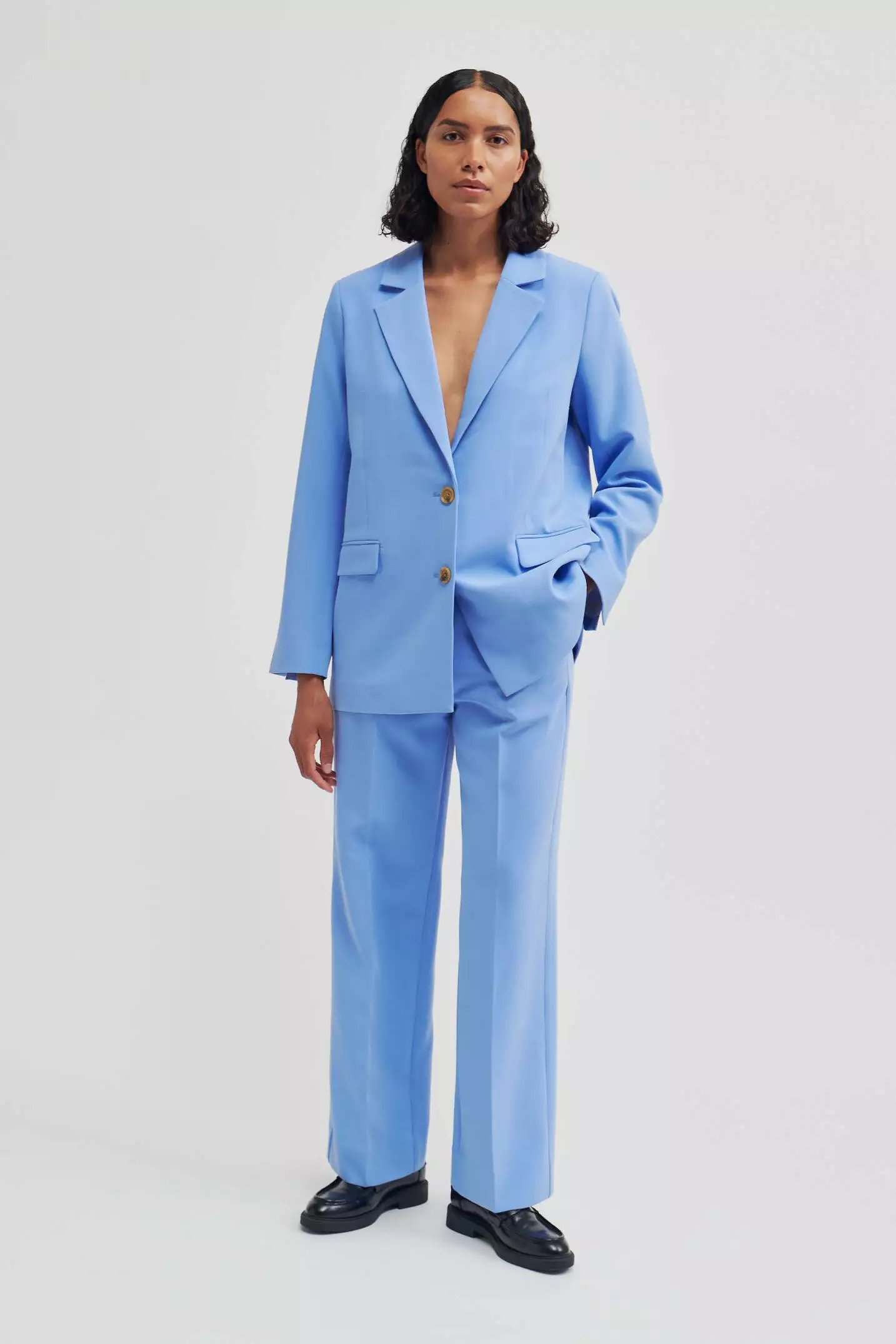 Second Female Levien Classic Trousers - Cornflower Blue 5 Second Female Levien Classic Trousers - Cornflower Blue - Bilde 5