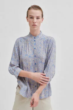 Second Female Gioia Shirt - Blue Yonder -Second Female Salg 57149 5037 13