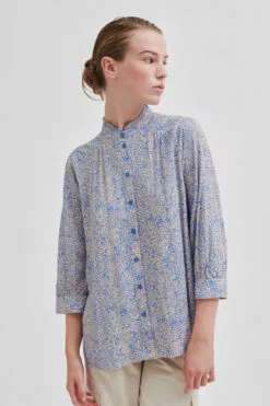Second Female Gioia Shirt - Blue Yonder -Second Female Salg 57149 5037 14