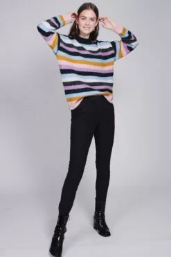 Second Female Maville Knit Loose Multi O-neck - English Lavender -Second Female Salg 5UhDoCnSNePe9ukIjPyW Attachment 10