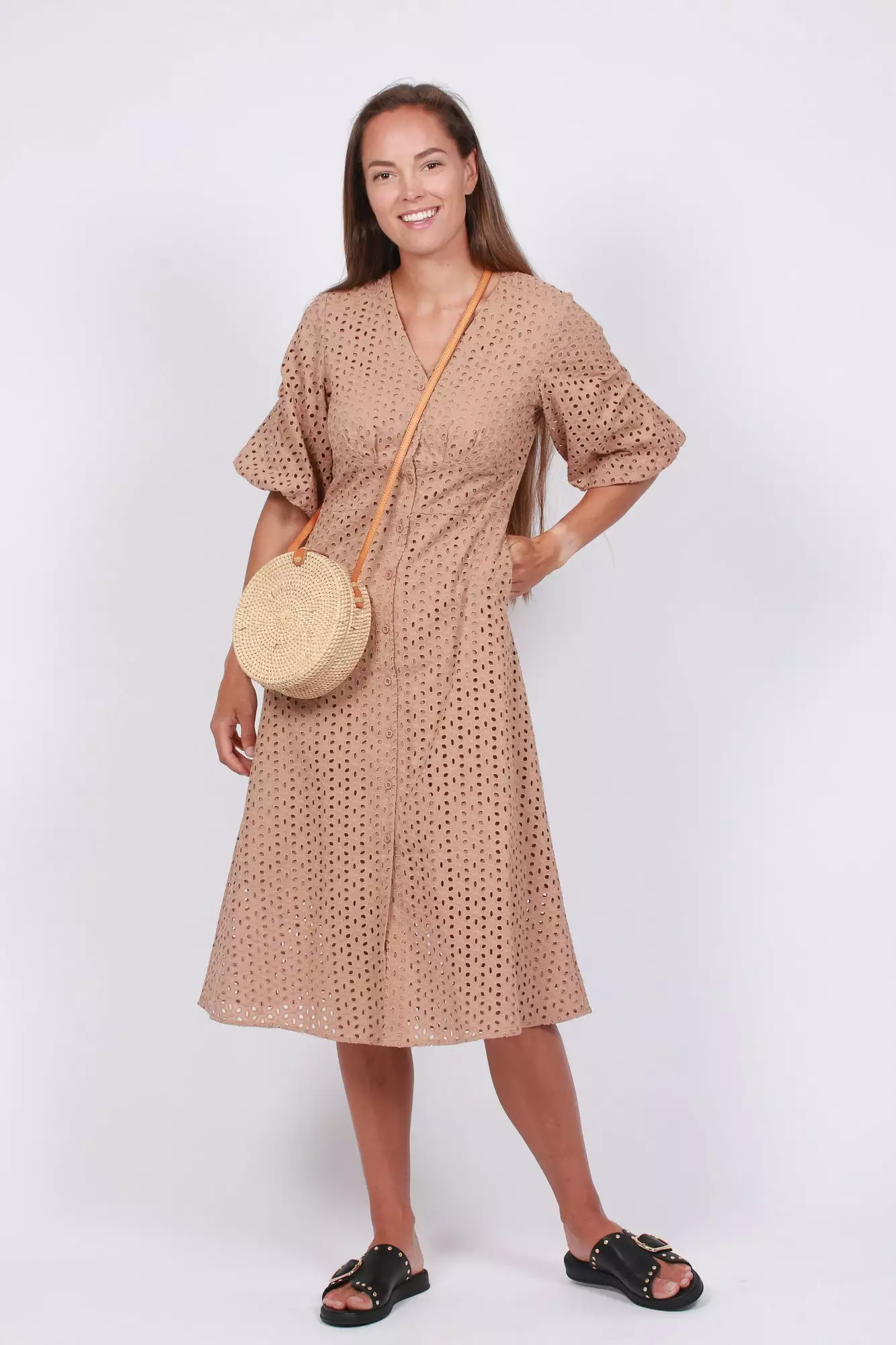 Second Female Milly SS Dress - Praline 5 Second Female Milly SS Dress - Praline - Bilde 5