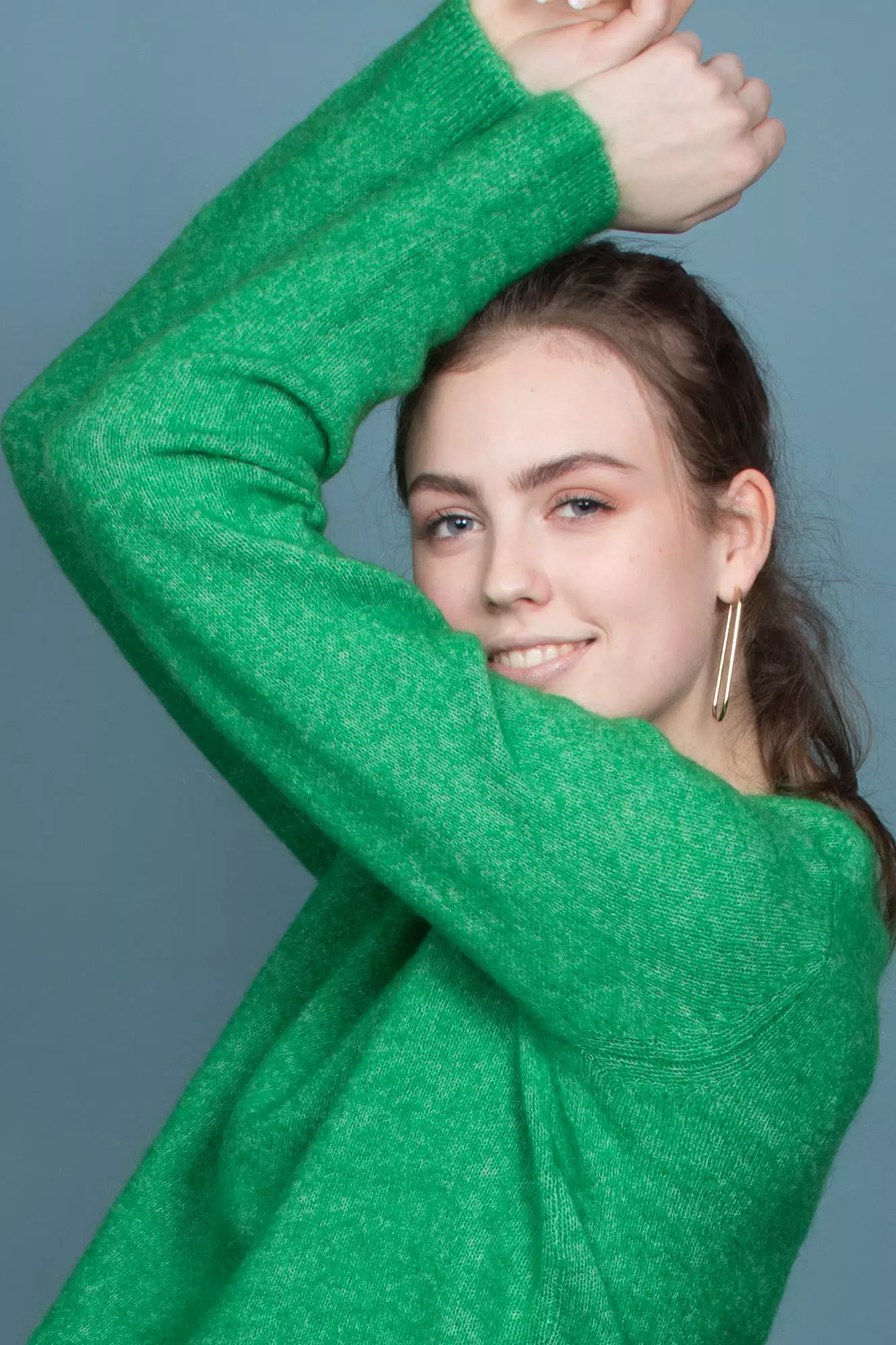 Second Female Brook Knit New O-Neck - Medium Green 2 Second Female Brook Knit New O-Neck - Medium Green - Bilde 2