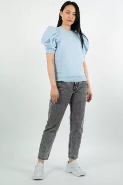 Second Female Miami Sweat Tee - Pale Sky Blue -Second Female Salg 8I6C2755