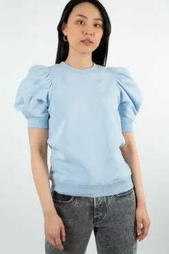 Second Female Miami Sweat Tee - Pale Sky Blue -Second Female Salg 8I6C2758