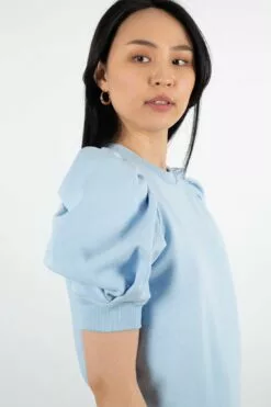 Second Female Miami Sweat Tee - Pale Sky Blue -Second Female Salg 8I6C2760