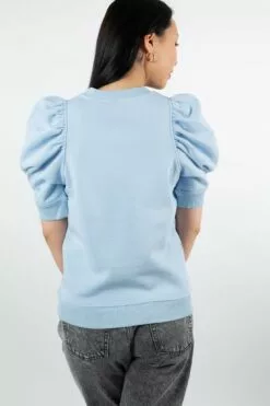 Second Female Miami Sweat Tee - Pale Sky Blue -Second Female Salg 8I6C2762