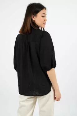 Second Female Tara SS Shirt - Black -Second Female Salg 8I6C7508