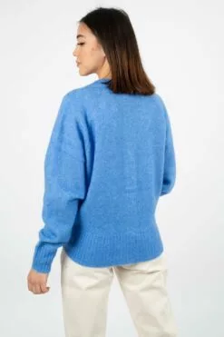Second Female Brook Knit Boxy Cardigan - Bel Air Blue -Second Female Salg 8I6C7562