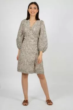 Second Female Hampshire Wrap Dress - Parchment -Second Female Salg 8I6C8142