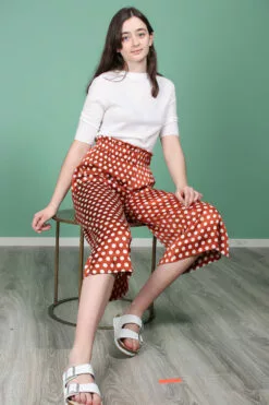 Second Female Spotty HW Trousers - Rustic Brown -Second Female Salg 8dR7HVFNSvShKA5tVI3r IMG 0714