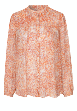 Second Female Floral LS Shirt - Apricot Brandy