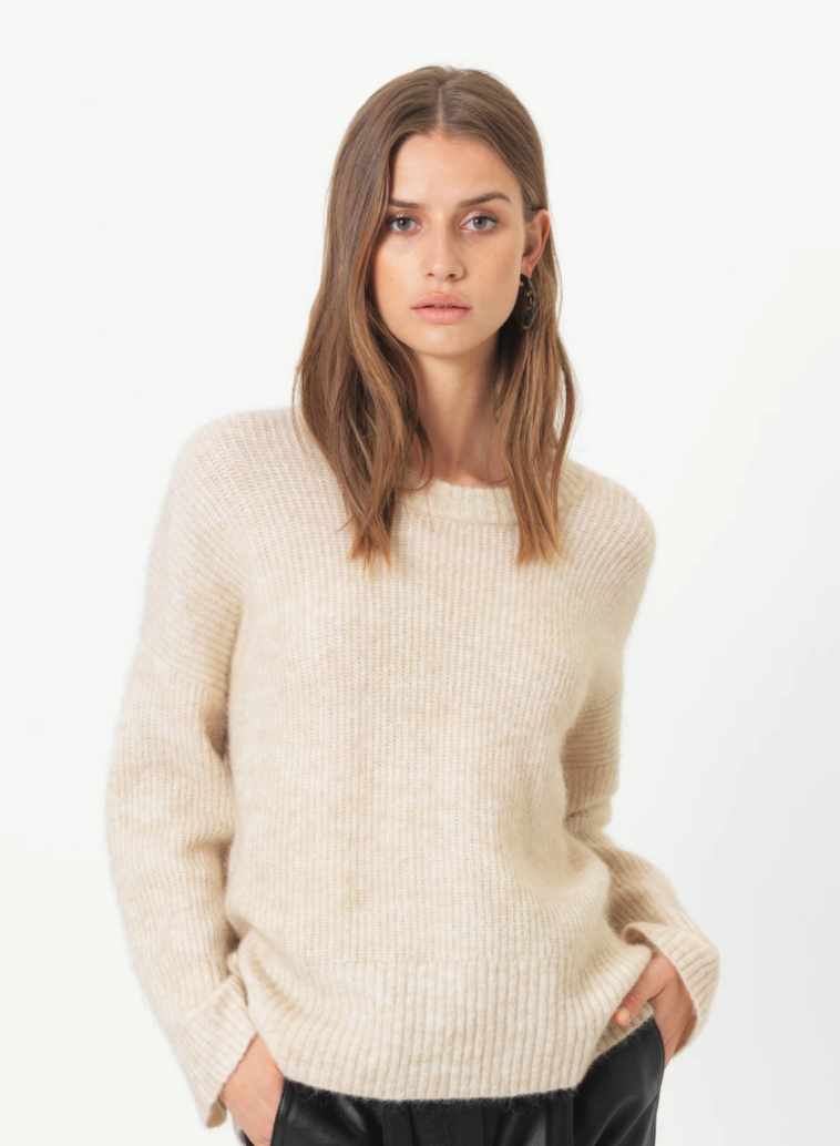 Second Female Koorb Knit O-Neck - Marzipan 2 Second Female Koorb Knit O-Neck - Marzipan - Bilde 2