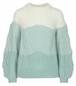 Second Female Nord Knit O-neck - Aqua Haze