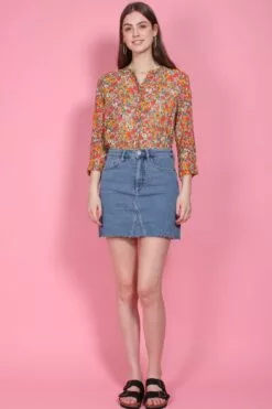 Second Female Bloom Blouse - Blazing Orange -Second Female Salg Bvxti1NpS3eXr82PNxcg IMG 6027