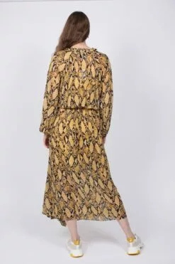 Second Female Snake LS Maxi Dress - Chai Tea -Second Female Salg CMS3yi4qRBKsagvPaTdj IMG 8395