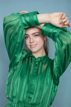 Second Female Telinna Dress - Medium Green -Second Female Salg FiSMffnSSoiGLJa5zkU0 IMG 4596