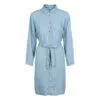 Second Female Sophia LS Shirt Dress - Light Blue Denim