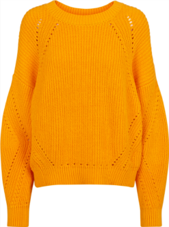 Second Female Nynne Knit O-neck - Blazing Orange