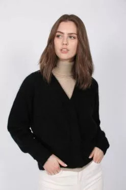 Second Female Brook Knit Boxy Cardigan - Black -Second Female Salg Ib5Xk9IUR0eBvVvFTU9s IMG 0546