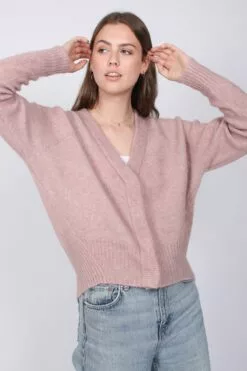 Second Female Brook Knit Boxy Cardigan - Woodrose -Second Female Salg JwRSg5n4ToGKRuK58jNf IMG 8620