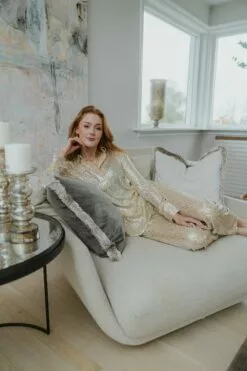 Second Female Shine On Blouse - Silver -Second Female Salg Kampanje uke42 178