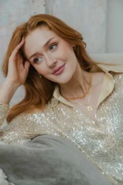 Second Female Shine On Blouse - Silver -Second Female Salg Kampanje uke42 183