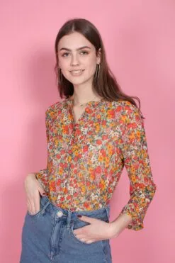 Second Female Bloom Blouse - Blazing Orange -Second Female Salg M43S12RRRye5ocvIhafg IMG 6036