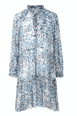 Second Female Clouds LS Midi Dress - Faded Denim