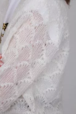 Second Female Palm Knit Cardigan - Off White -Second Female Salg MGLutjByS7GiuubQYYDe IMG 9761