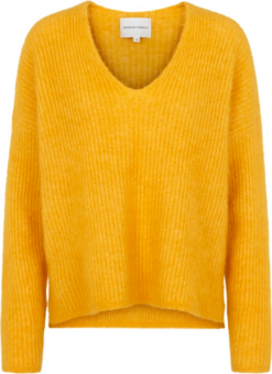 Second Female Aloa Knit V-Neck - Golden Glow