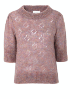 Second Female Rossi Knit SS O-Neck - Light Mahogany