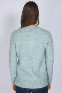 Second Female Brook Knit New O-neck - Aqua Haze -Second Female Salg PaCm77bRySW5tCZNDv9A IMG 3691