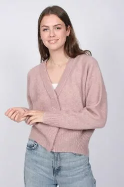 Second Female Brook Knit Boxy Cardigan - Woodrose -Second Female Salg Pvh5WARmRDOMdbGLdULg IMG 8621