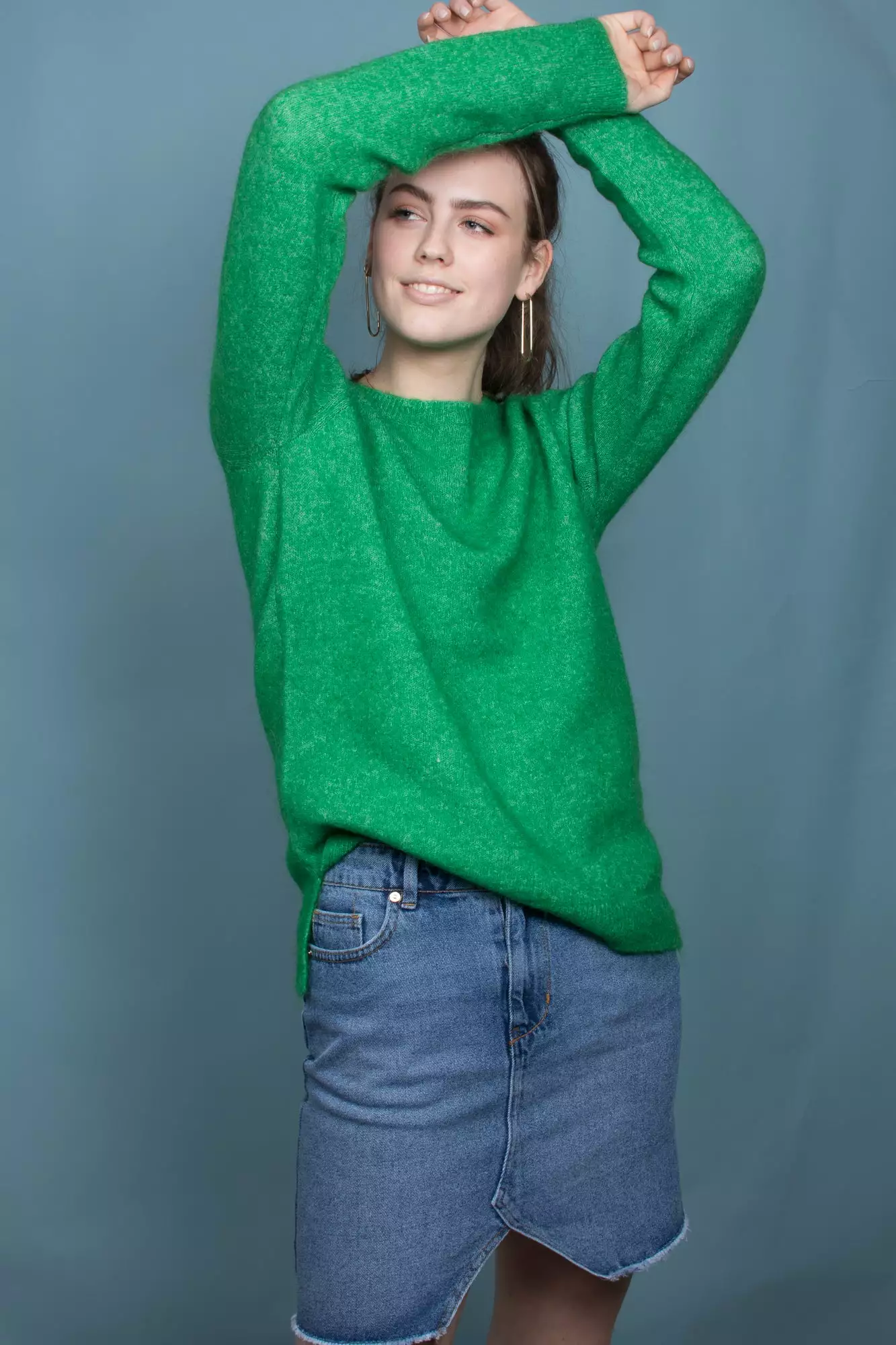 Second Female Brook Knit New O-Neck - Medium Green 6 Second Female Brook Knit New O-Neck - Medium Green - Bilde 6