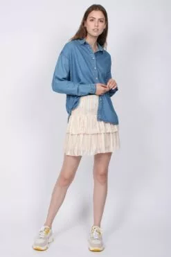 Second Female Lyle Shirt - Blue Denim -Second Female Salg TxTDXi6VSpKNYajujdSA IMG 8539