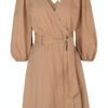 Second Female Phoebe Wrap Short Dress - Praline
