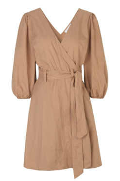 Second Female Phoebe Wrap Short Dress - Praline