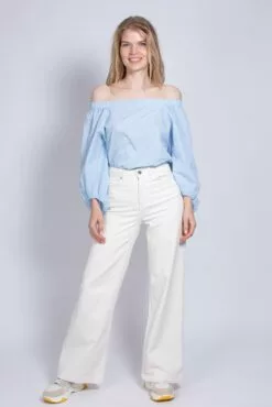 Second Female Veras No Shoulder Blouse - Little Boy Blue -Second Female Salg YB1U9pdQJrqXaP6u1A4Q IMG 5592