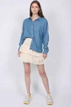 Second Female Lyle Shirt - Blue Denim -Second Female Salg YzSxuyO2QGUv6fsCckZA IMG 8538