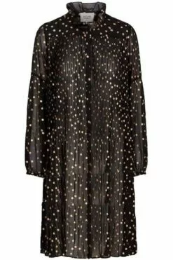 Second Female Sparkle LS Dress - Black