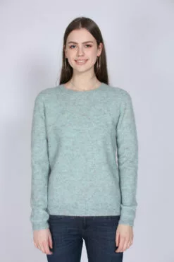 Second Female Brook Knit New O-neck - Aqua Haze -Second Female Salg ZG5u4KLvTZ22s05GpUJv IMG 3686