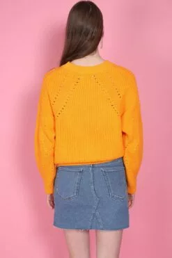 Second Female Nynne Knit O-neck - Blazing Orange -Second Female Salg ZUSNrJN8S5qszIVOP2wQ IMG 6000