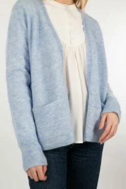 Second Female Brook Knit New Short Cardigan - Brunnera Blue -Second Female Salg a05ab621 9e1d 4fc9 9557 7592d11f2761